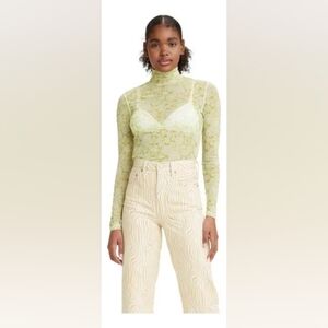 Levi's Second Skin Mesh Mock neck Top